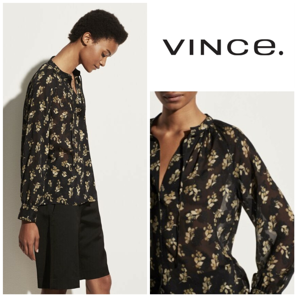 Vince Dandelion Poet Popover Blouse
